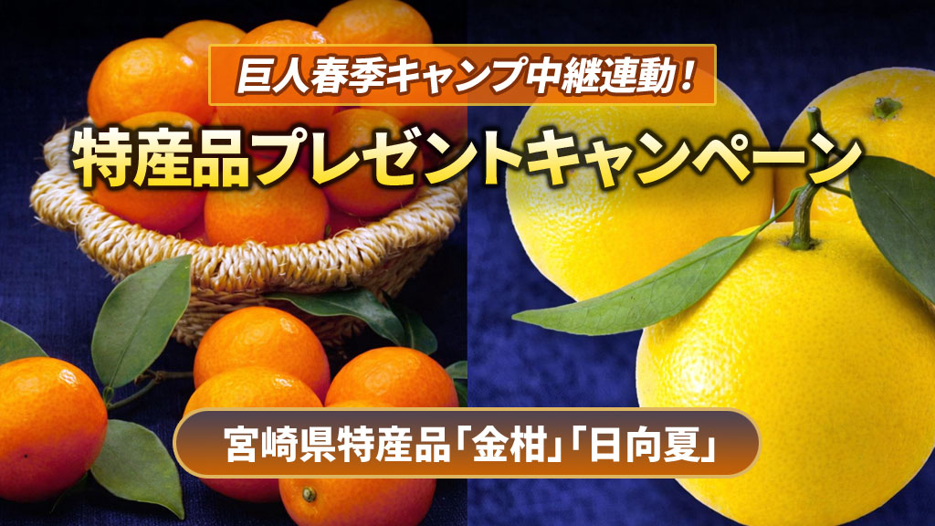 巨人春季キャンプ中継連動！特産品プレゼントキャンペーン